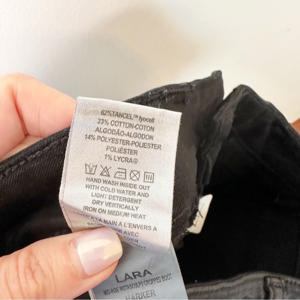Anthropologie DL1961 Coated Lara Mid Rise Instasculpt Cropped Boot Jeans size 27 - Picture 9 of 10